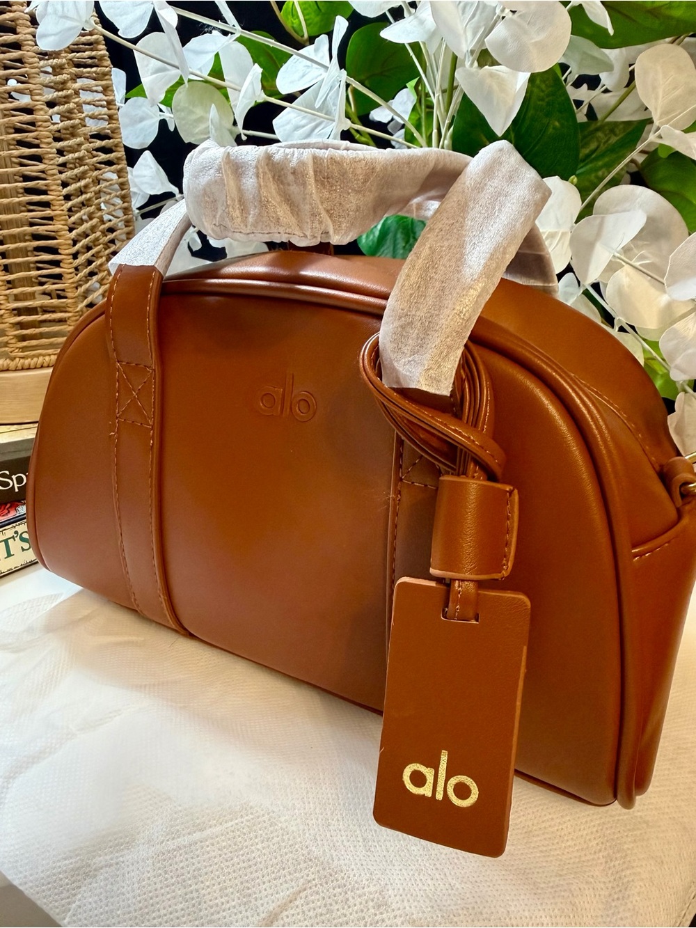 ALO Yoga Cognac Mini Dome Crossbody Bag - Picture 10 of 14